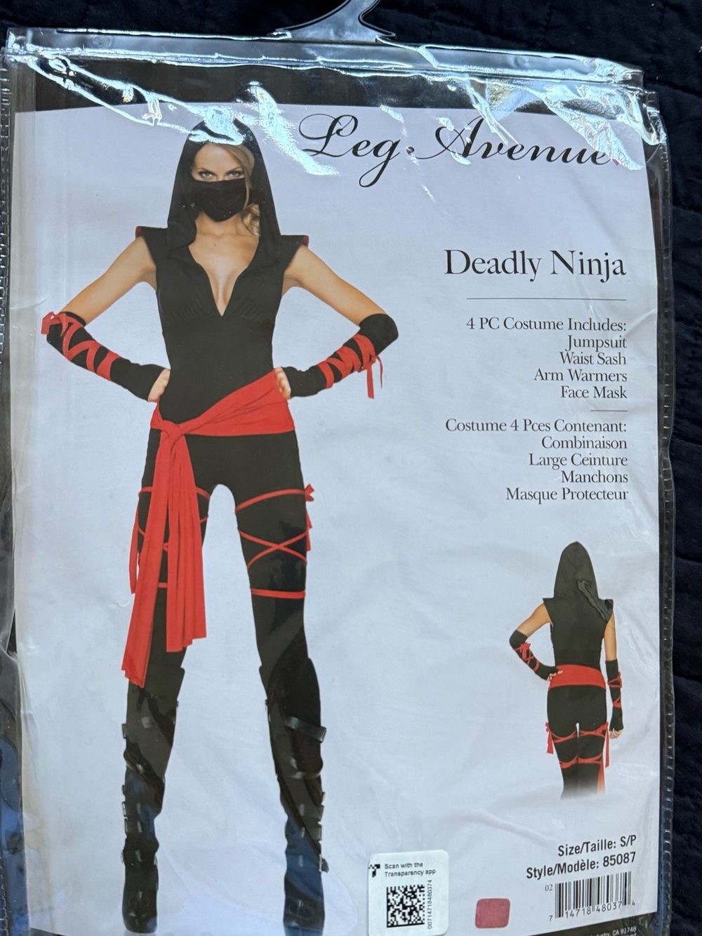 Leg Avenue Black and Red Deadly Ninja Women’s Costume